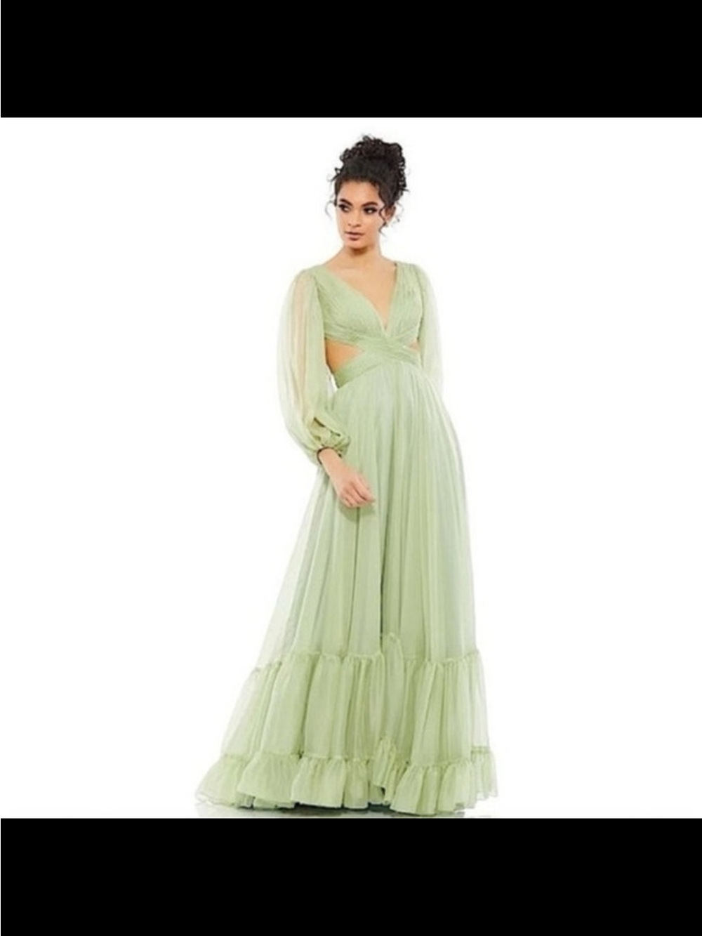 MAC DUGGAL Evening Gown in Sage Green